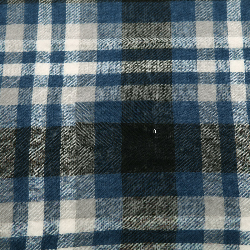 Pure Cashmere Scarves Blue Plaid Fashional Winter Scarf